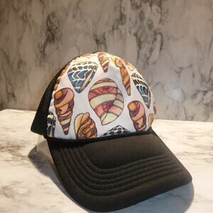 Seashell Snapback Hat Cap Mesh‎ Panels